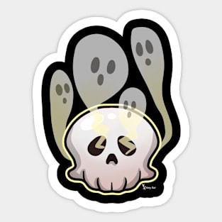 Ghostly Skull - Halloween Sticker